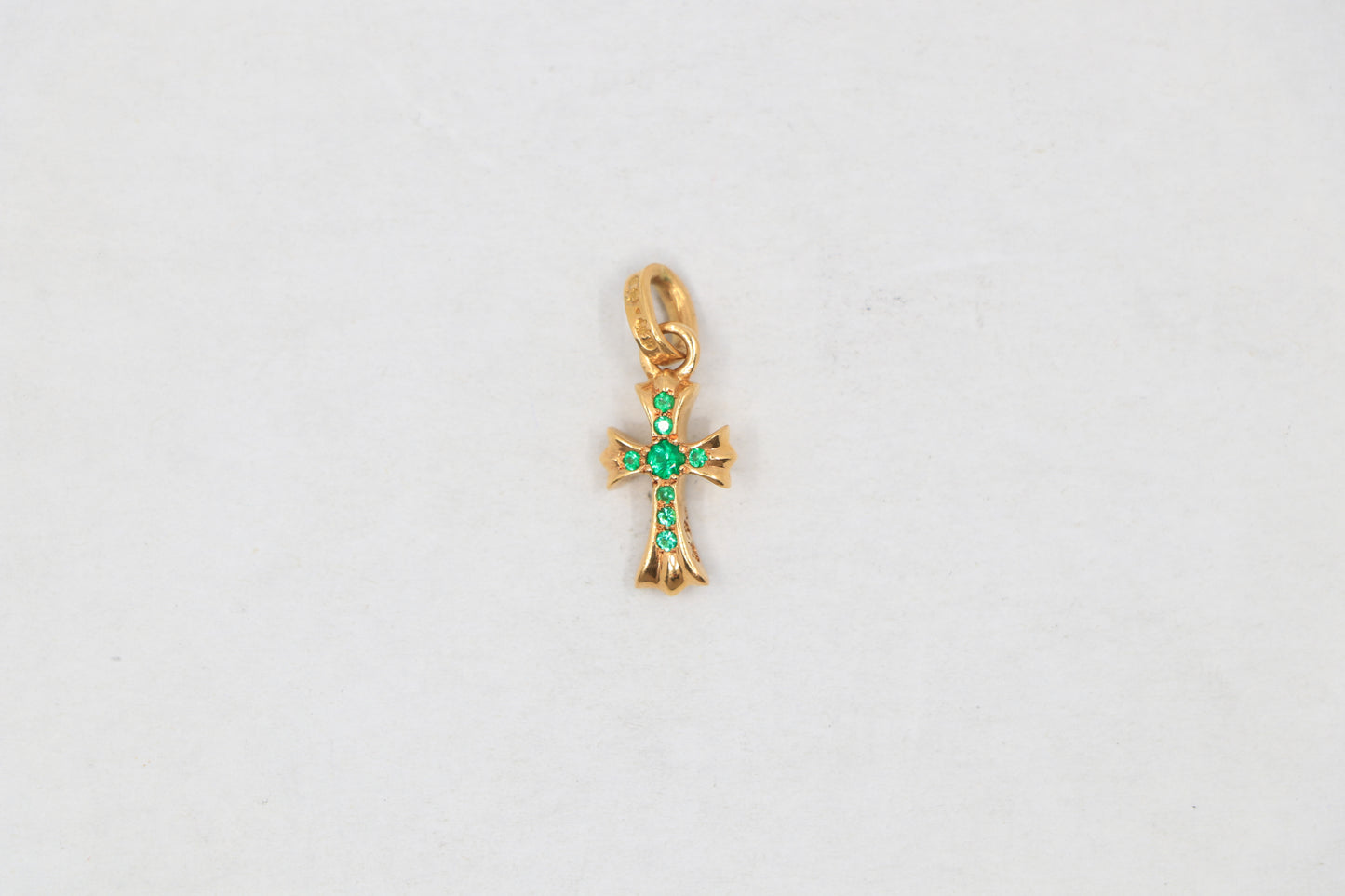 Chrome Hearts 22K Baby Fat Charm Pavé Emeralds| AVNTGRDNY NYC