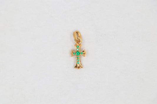 Chrome Hearts 22K Baby Fat Charm Pavé Emeralds| AVNTGRDNY NYC