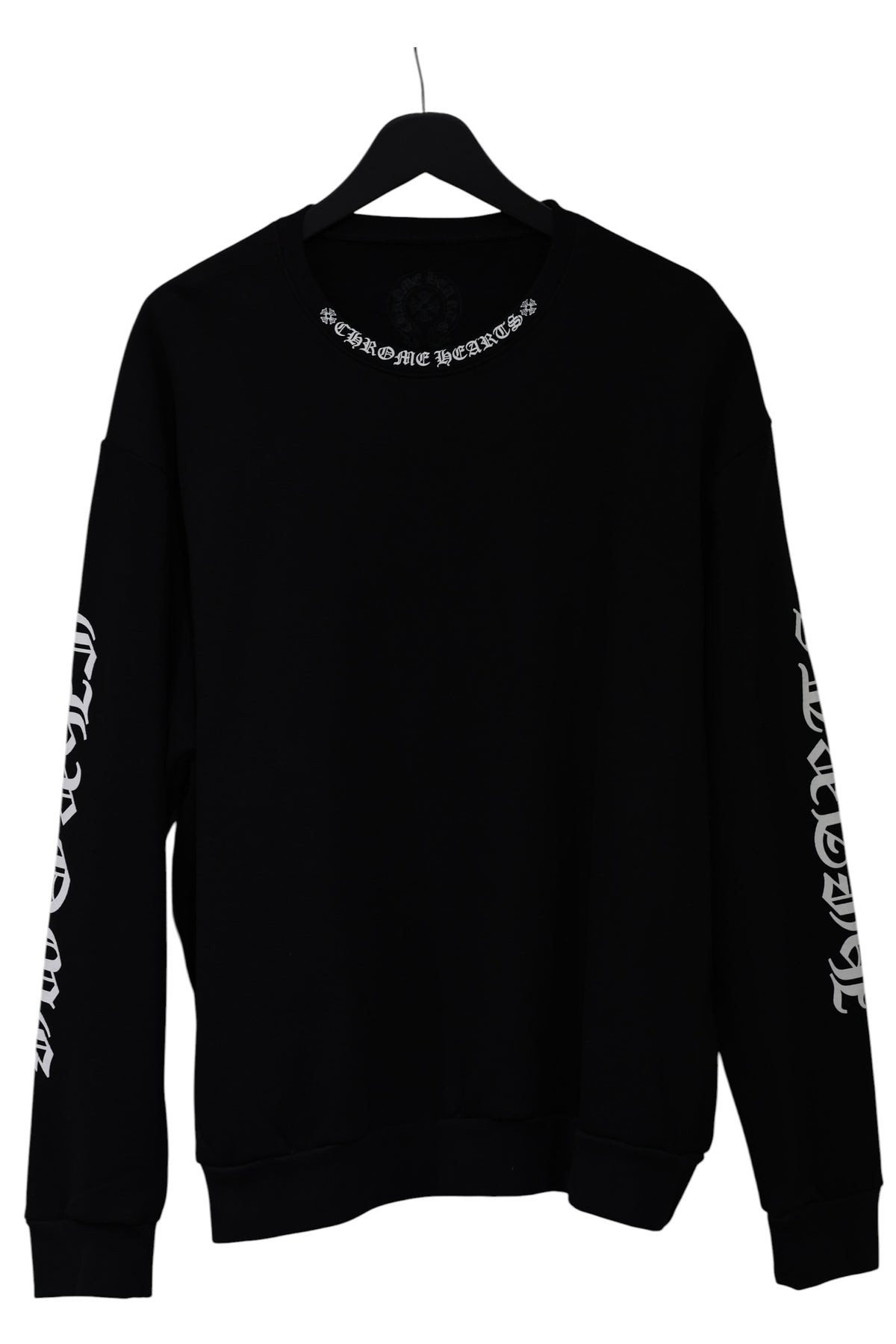 Chrome Hearts Neck Logo Crewneck Black Size L| AVNTGRDNY NYC