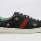Gucci Black Ace Sneakers Bee/Stars Sz 12