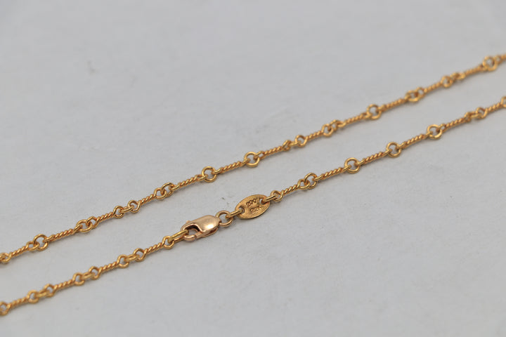 Chrome Hearts 22K Gold Twist Chain 20" | AVNTGRDNY NYC