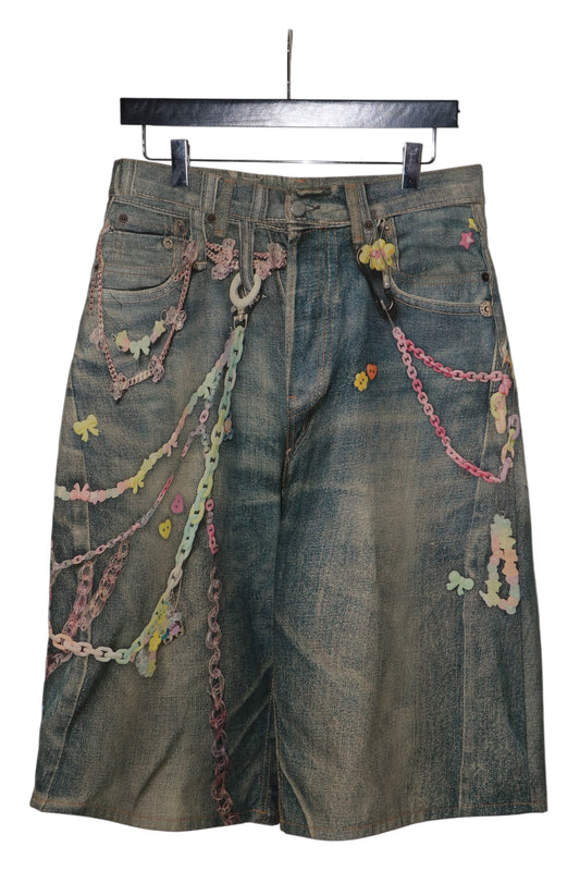 Acne Studios Chain Denim Shorts Size 46