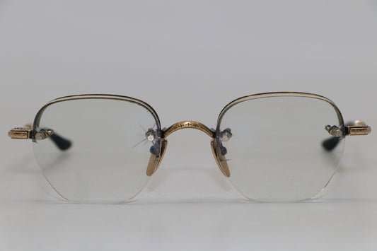 Chrome Hearts Frosted Antique Gold/Dark Tortoise Glasses