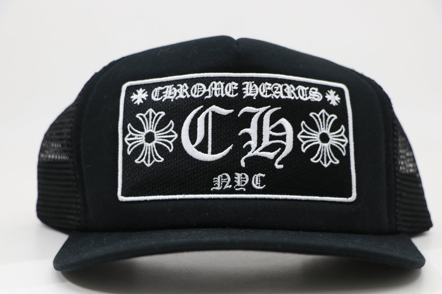 Chrome Hearts NYC Exclusive Trucker Hat OS Black Mesh Cotton | AVNTGRDNY NYC