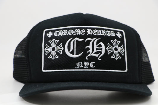 Chrome Hearts NYC Exclusive Trucker Hat OS Black Mesh Cotton | AVNTGRDNY NYC