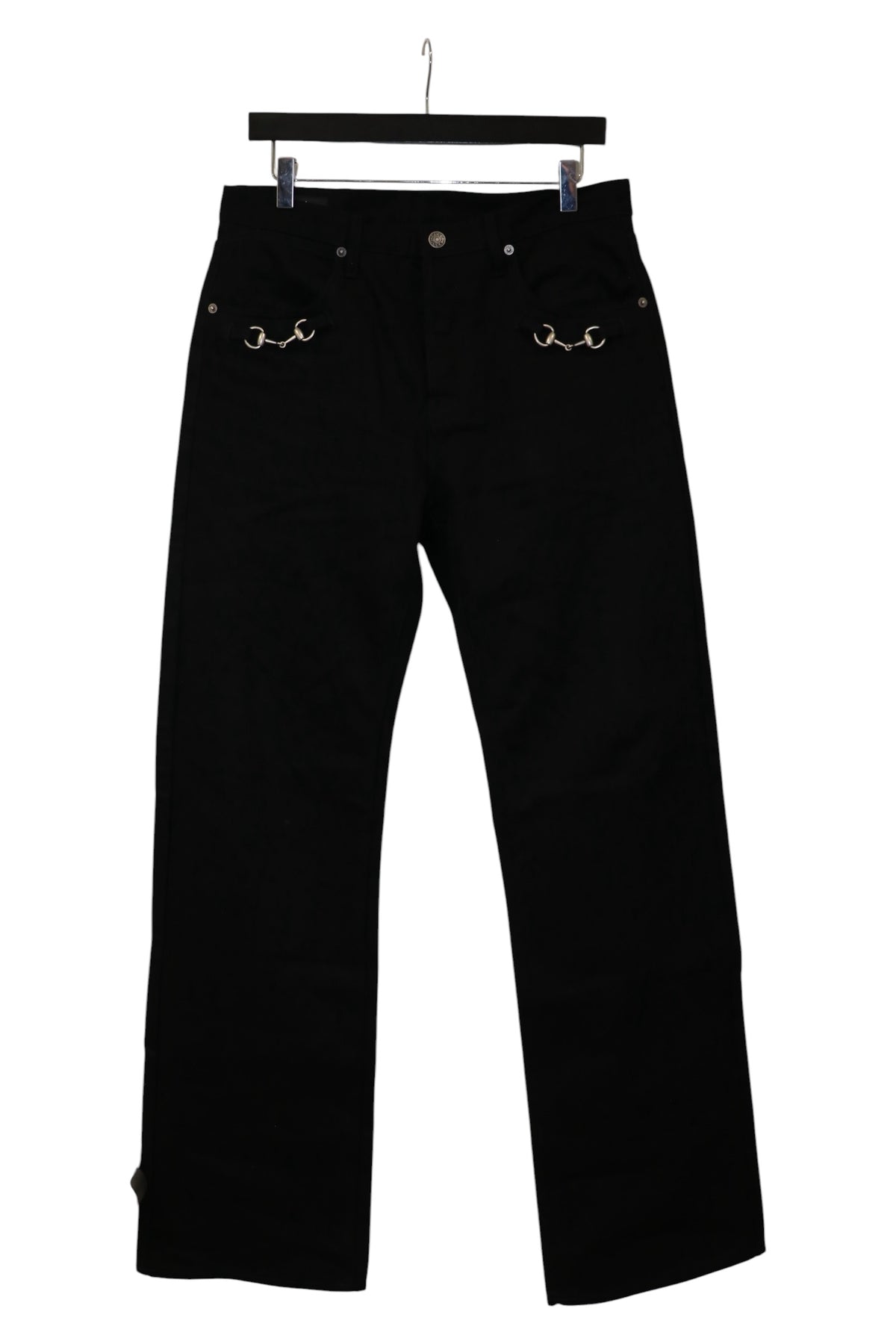 Gucci Horsebit Denim Jeans Black Size 34 Pre-Owned Excellent Condition | AVNTGRDNY NYC