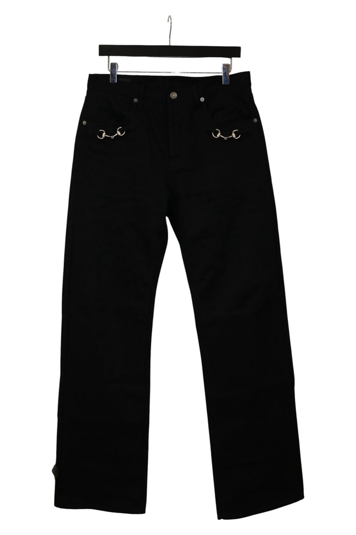 Gucci Horsebit Denim Jeans Black Size 34 Pre-Owned Excellent Condition | AVNTGRDNY NYC