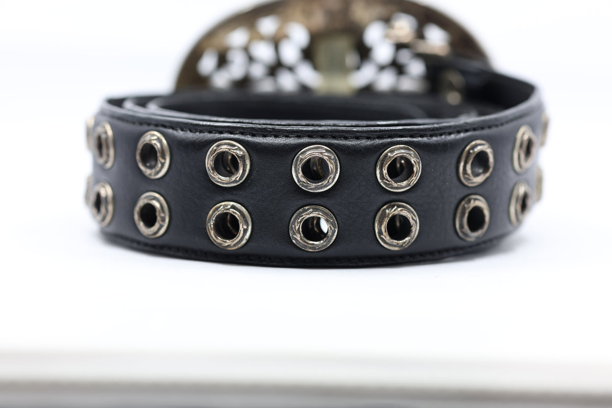 Chrome Hearts XXL Oval Buckle Double Stack Studded Belt Size 36 | AVNTGRDNY NYC