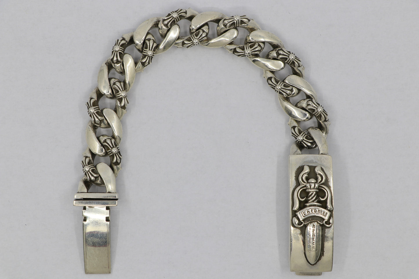 Chrome Hearts Fancy Link Dagger ID Bracelet 13 Links | AVNTGRDNY NYC