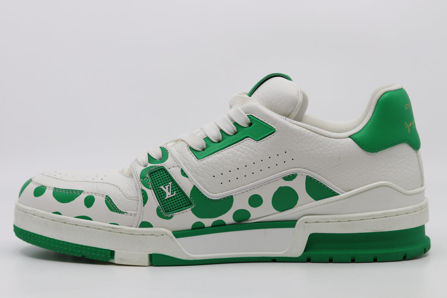 Yayoi Kusama x Louis Vuitton Trainer Line Sneaker Infinity Dots″Green″ Size LV8.5 (10M)