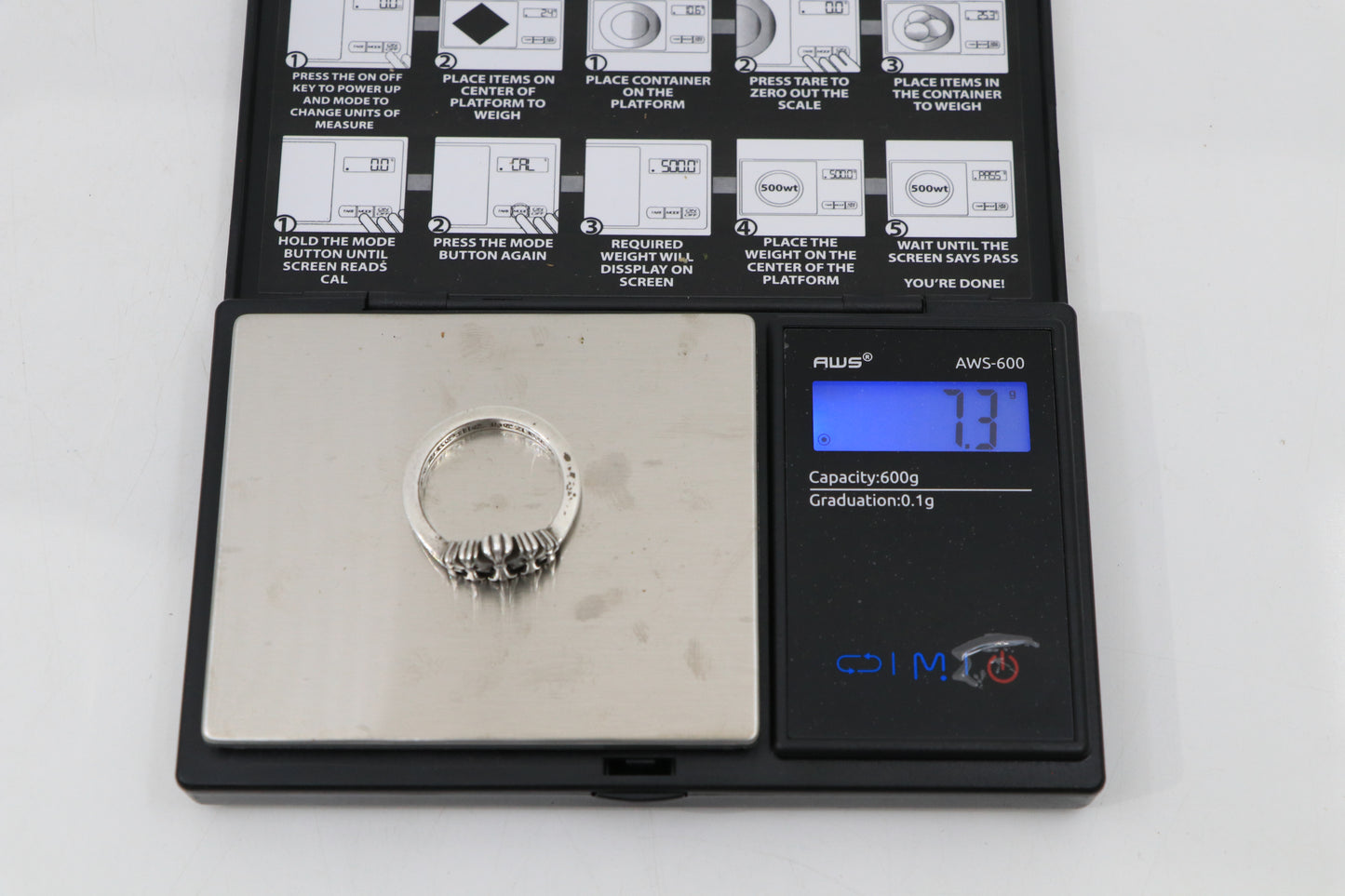 Chrome Hearts Cross Crown Ring Size 10