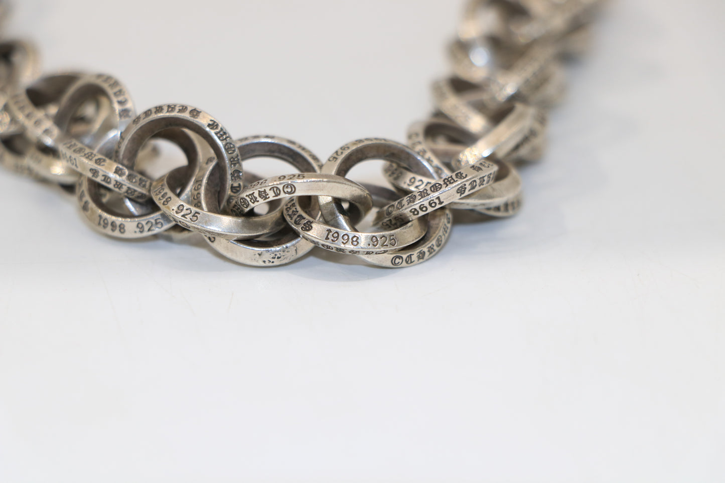 Chrome Hearts Double B Ring Necklace 22” Sterling Silver | AVNTGRDNY NYC