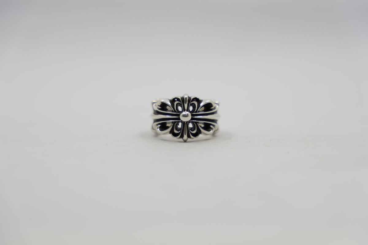 Chrome Hearts Double Floral Cross Ring Size 9 New | AVNTGRDNY NYC