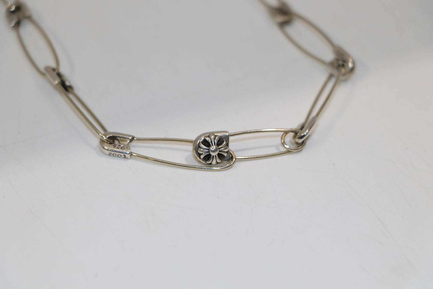 Chrome Hearts Safety Pin Necklace .925 Sterling Silver 17 Links | AVNTGRDNY NYC