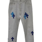 Chrome Hearts St. Barth Exclusive Cross Patch White Jeans Size 30 | AVNTGRDNY NYC