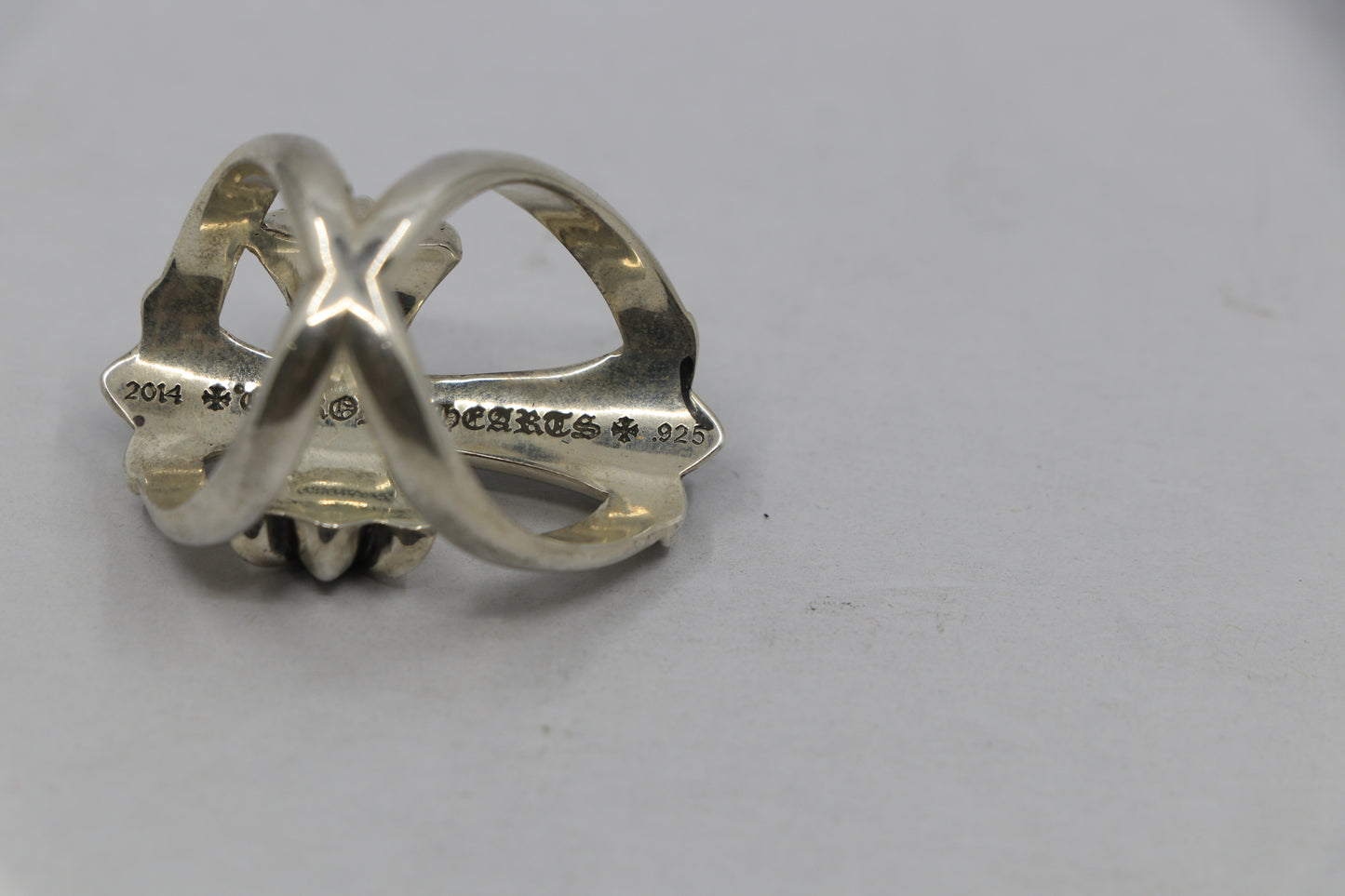 Chrome Hearts Infinity Ring Silver with Pavé Black Diamonds Size 10 New | AVNTGRDNY NYC