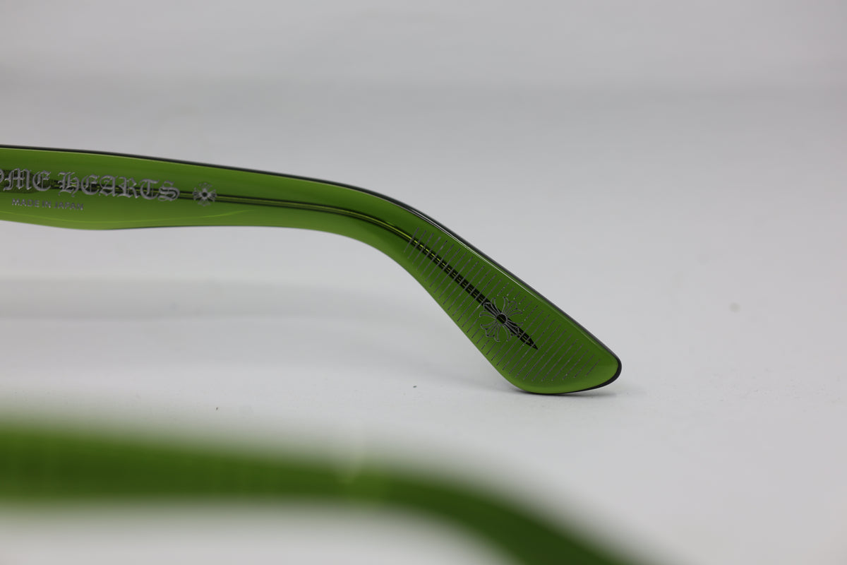 Chrome Hearts Vagillionaire Glasses Green New with Case & Cloth | AVNTGRDNY NYC
