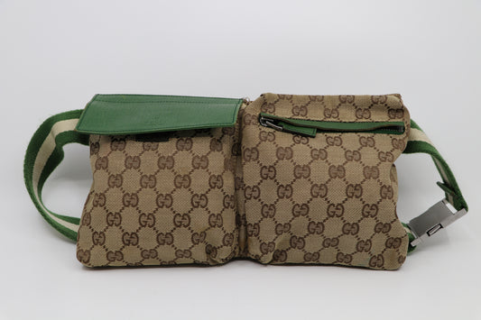 Gucci Brown GG Canvas Belt Bag Green