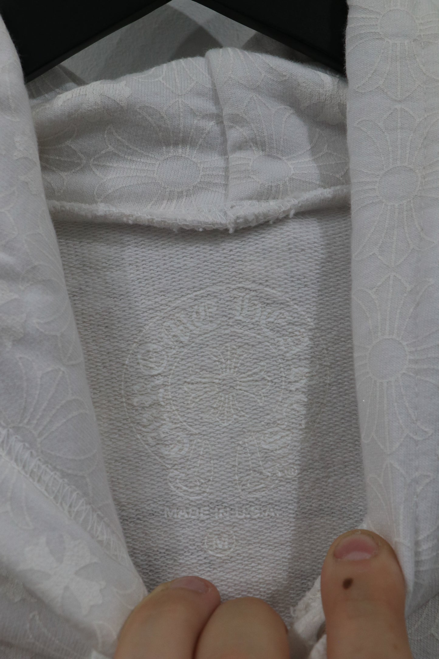 Chrome Hearts Monogram Horseshoe Hoodie White Size M | AVNTGRDNY NYC