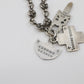 Chrome Hearts Cross Ball Chain with Multi Pendants Diamond Dagger, Cross, and Spade