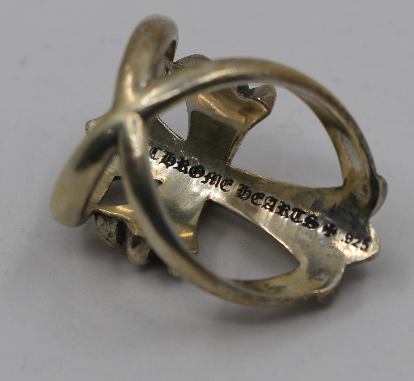 Chrome Hearts Silver Infinity Ring with Pave Diamonds Size 10 | AVNTGRDNY NYC