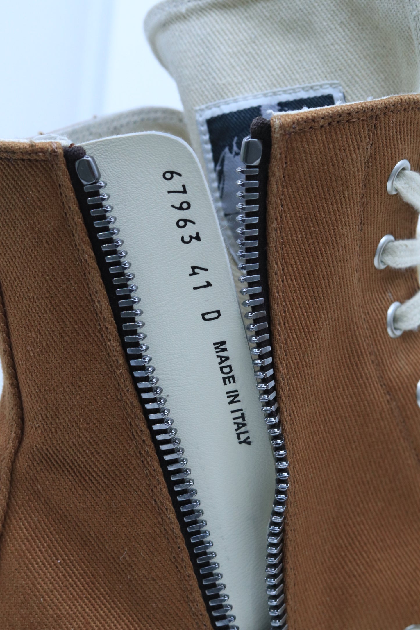 Rick Owens Women's Natural Porterville Double Bumper Sneaker Size 41