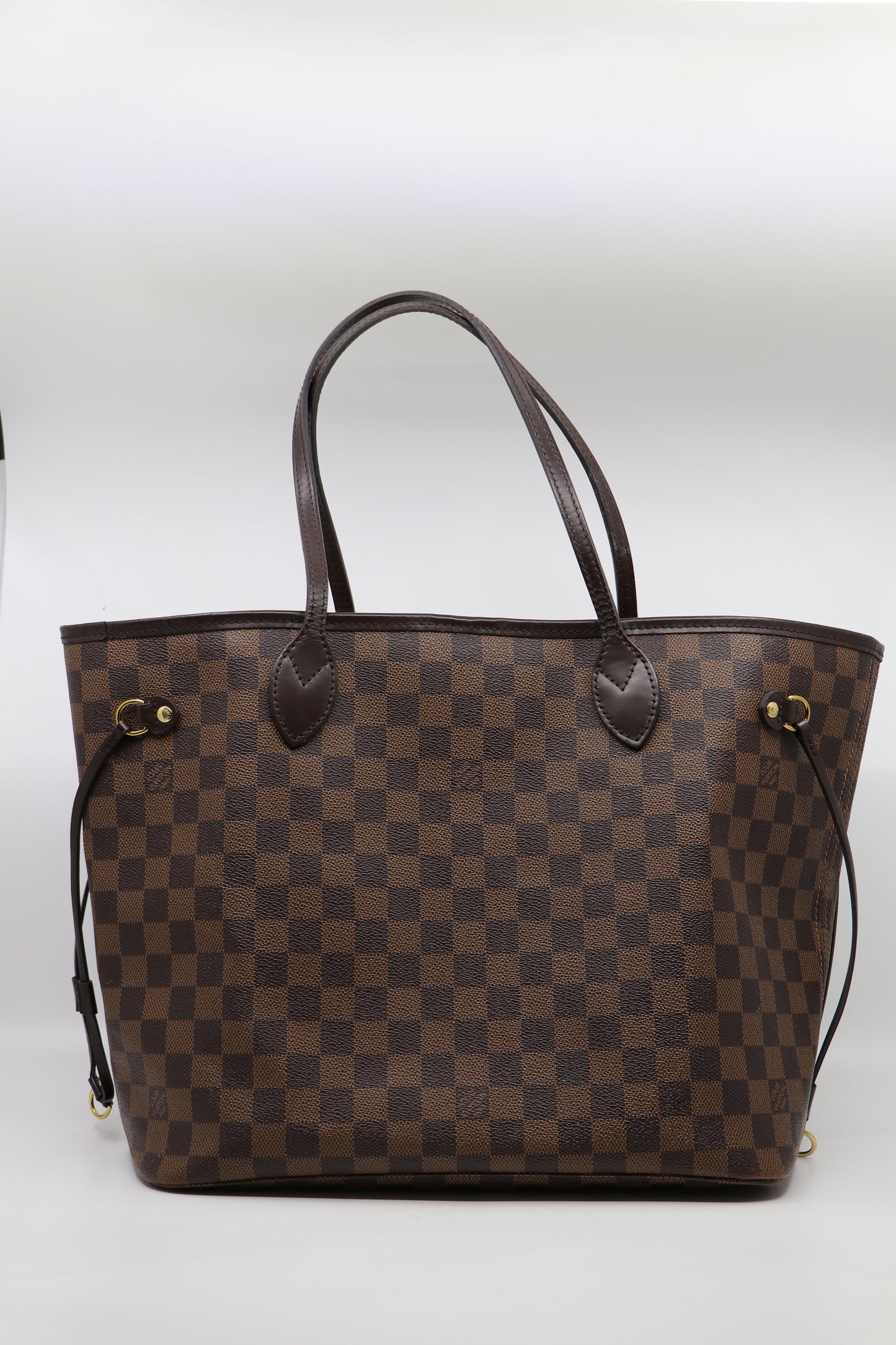 Louis Vuitton Neverfull MM Damier Ebene Rose Ballerine Bag