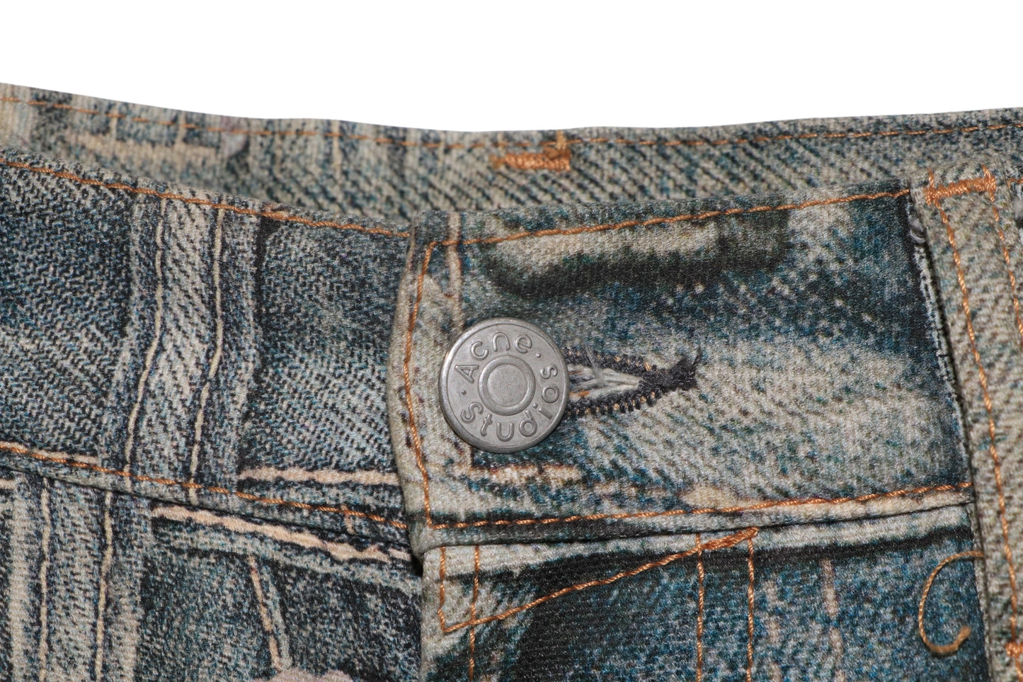 Acne Studios Chain Denim Shorts Size 46