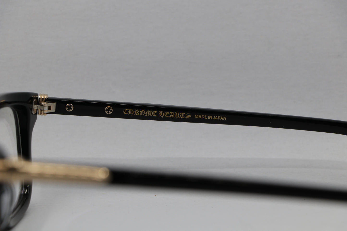 Chrome Hearts Little Dinger Glasses Gloss Black 18K Gold Plated Hardware New | AVNTGRDNY NYC
