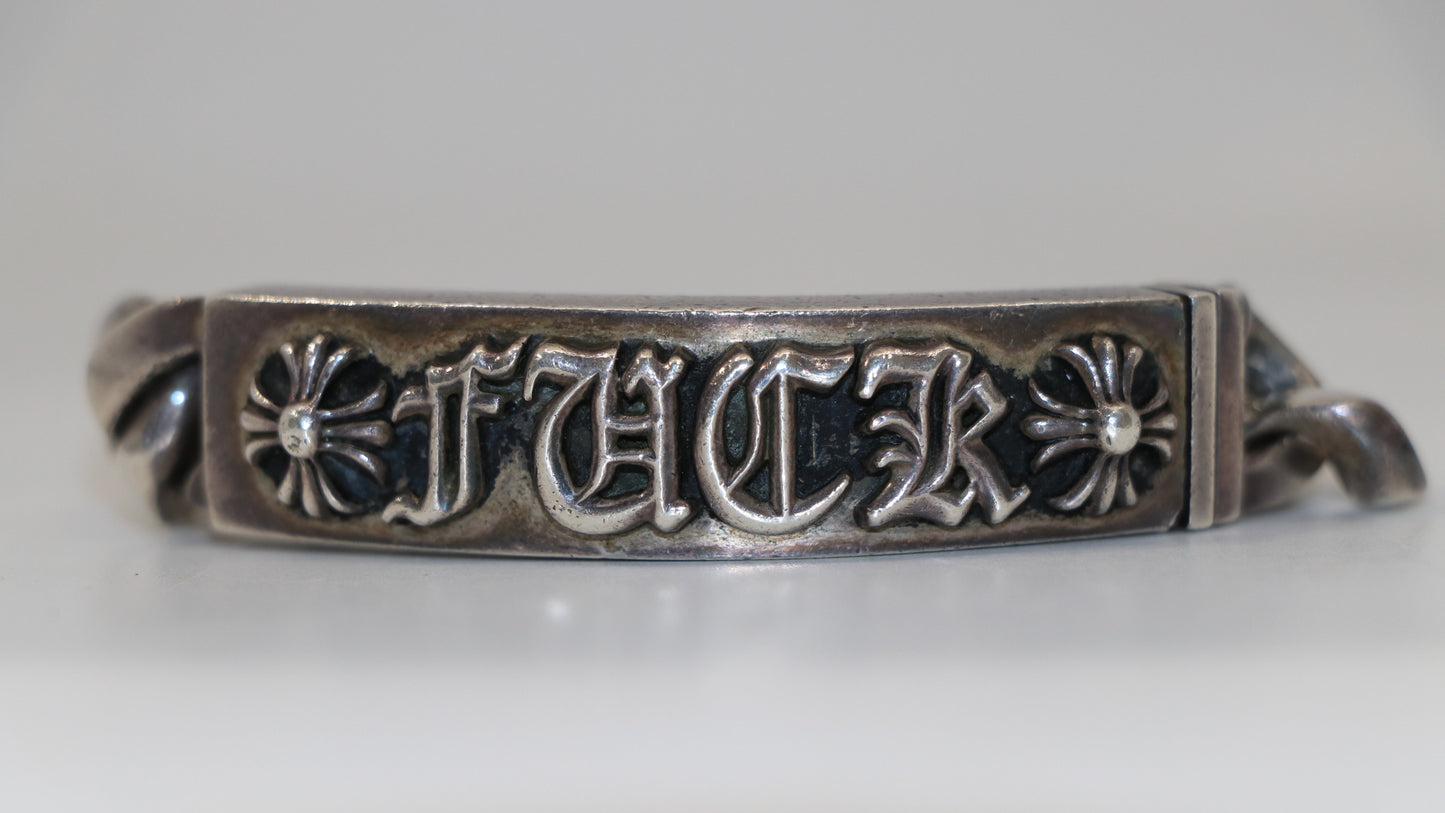 Chrome Hearts Fuck ID Bracelet 8” .925 Sterling Silver | AVNTGRDNY NYC