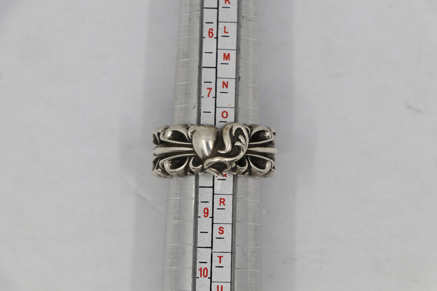 Chrome Hearts Floral Heart Ring Size 8 Excellent Condition | AVNTGRDNY NYC