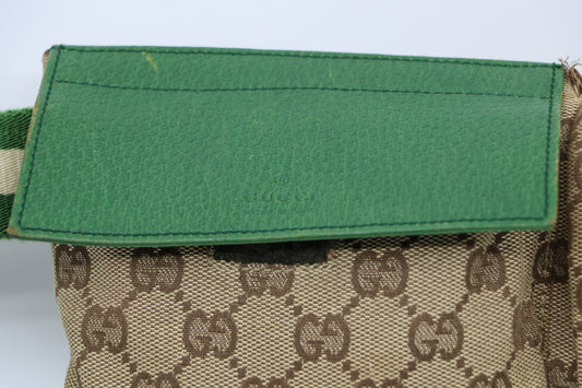 Gucci Brown GG Canvas Belt Bag Green