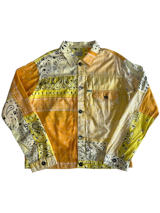 Kapital Gauze Bandana Patchwork Jacket Yellow