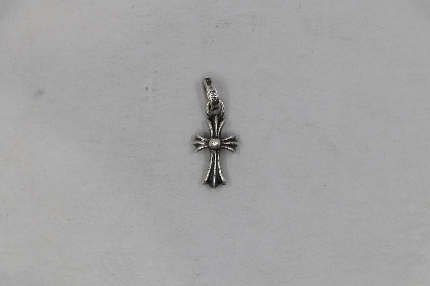 Chrome Hearts Baby Fat Charm Silver with Pavé Blue Sapphires | AVNTGRDNY NYC