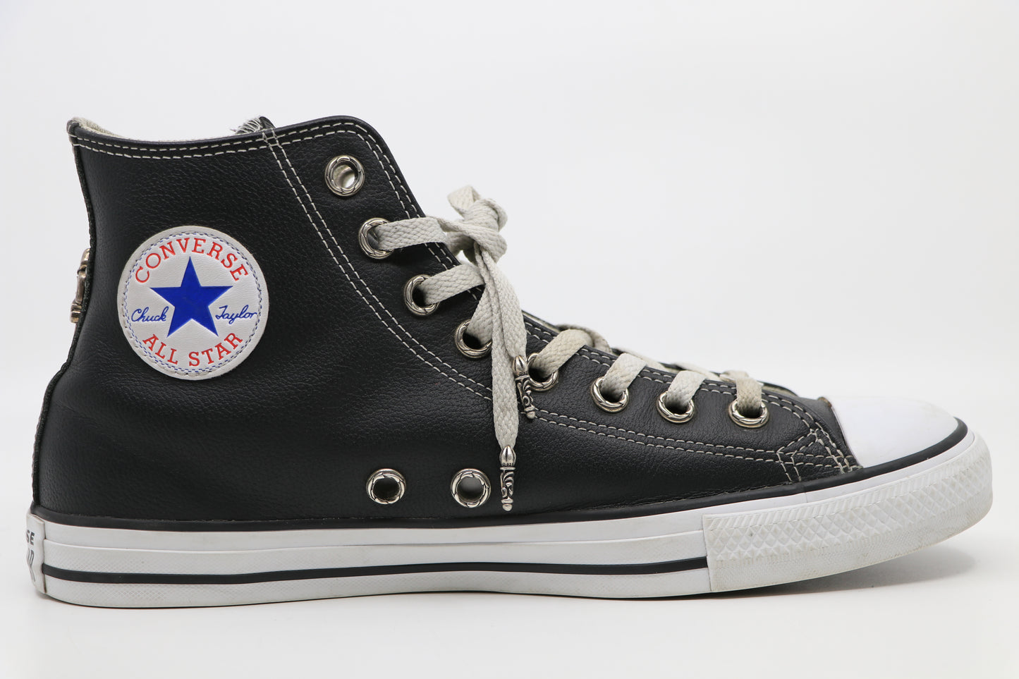 Chrome Hearts Leather Converse Chuck Taylor Sneakers Size EU 44