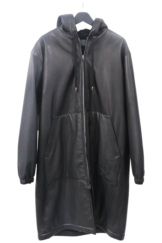 Chrome Hearts Hurricane Leather Trench Coat Black Size M | AVNTGRDNY NYC