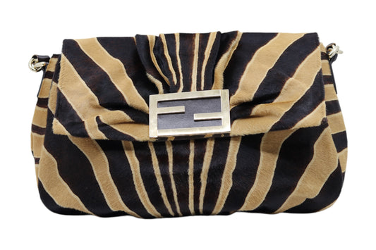 Fendi Pony Hair Baguette Bag