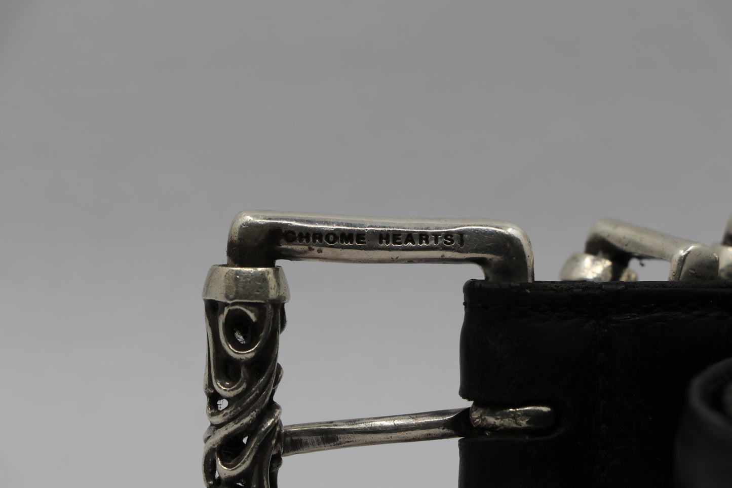 Chrome Hearts Double Roller Belt Black Leather Size 36| AVNTGRDNY NYC