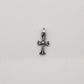 Chrome Hearts Baby Fat Cross Pendant Silver with Pave Rubies | AVNTGRDNY NYC