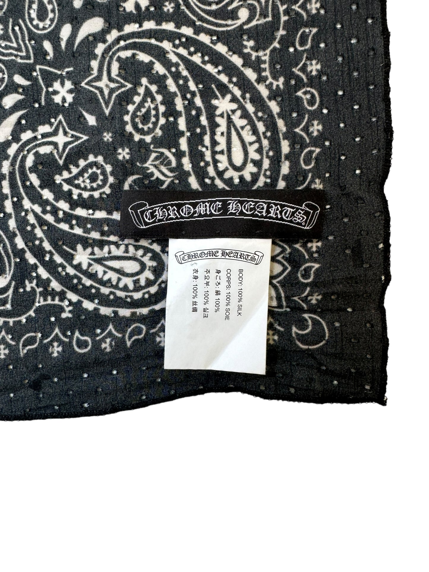 Chrome Hearts Silk Scarf Bandana Paisley Print