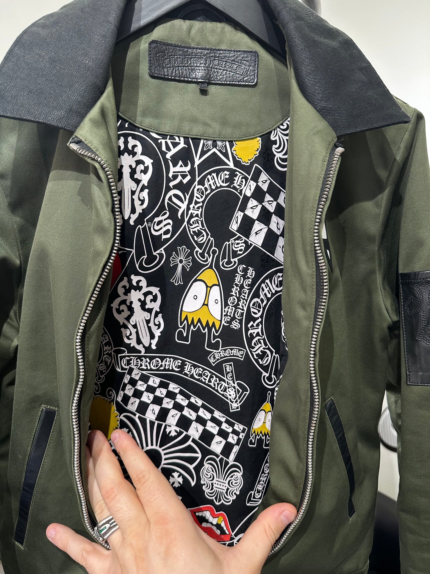 Chrome Hearts x Matty Boy “Smile You’re on Camera” Olive Jacket Size S