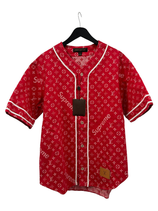 Louis Vuitton x Supreme S/S17 Baseball Shirt Size L