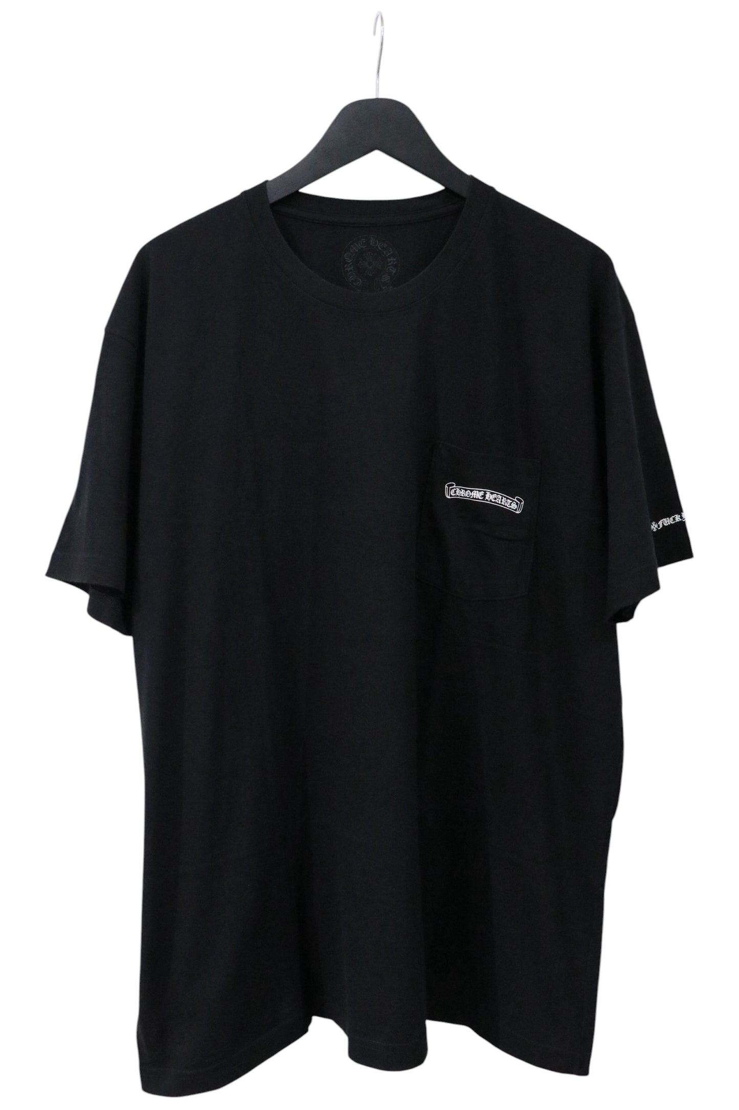 Chrome Hearts Scroll Logo Pocket T-Shirt Black/White Size XXL| AVNTGRDNY NYC