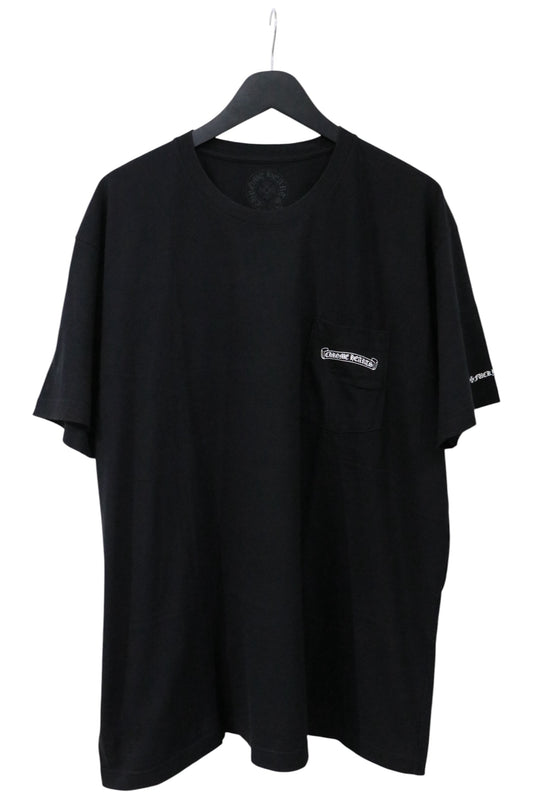 Chrome Hearts Scroll Logo Pocket T-Shirt Black/White Size XXL| AVNTGRDNY NYC