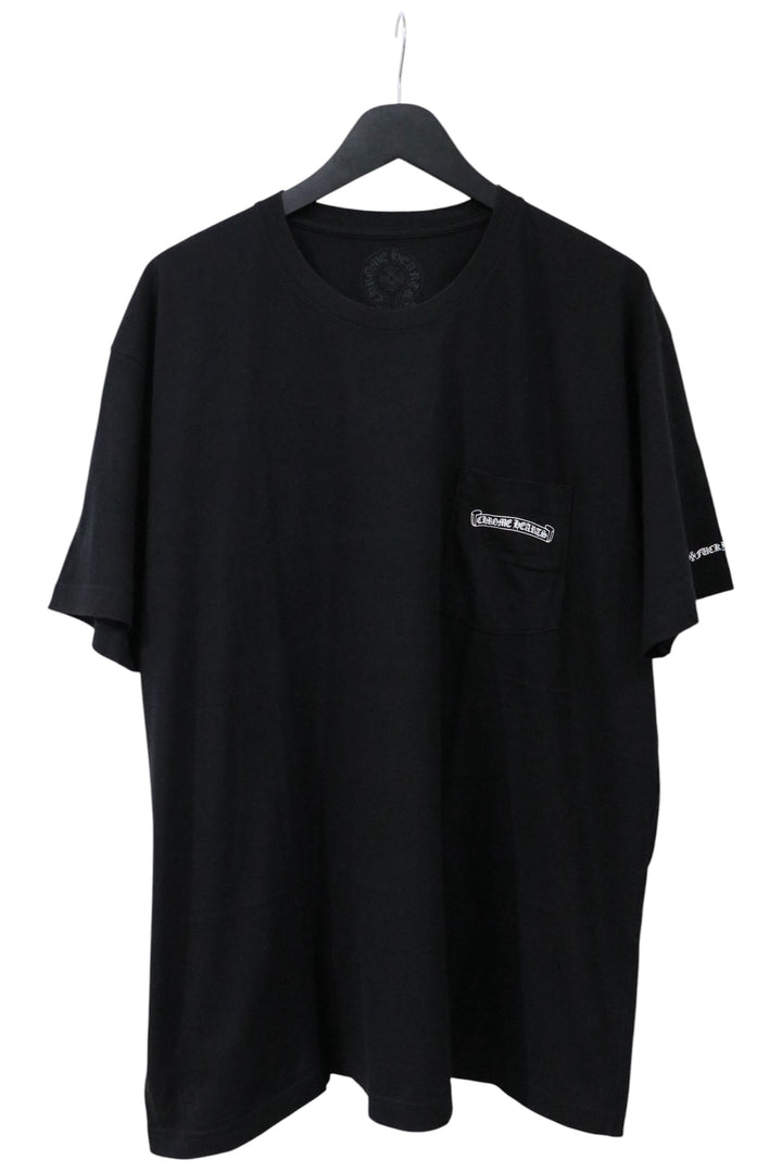 Chrome Hearts Scroll Logo Pocket T-Shirt Black/White Size XXL| AVNTGRDNY NYC