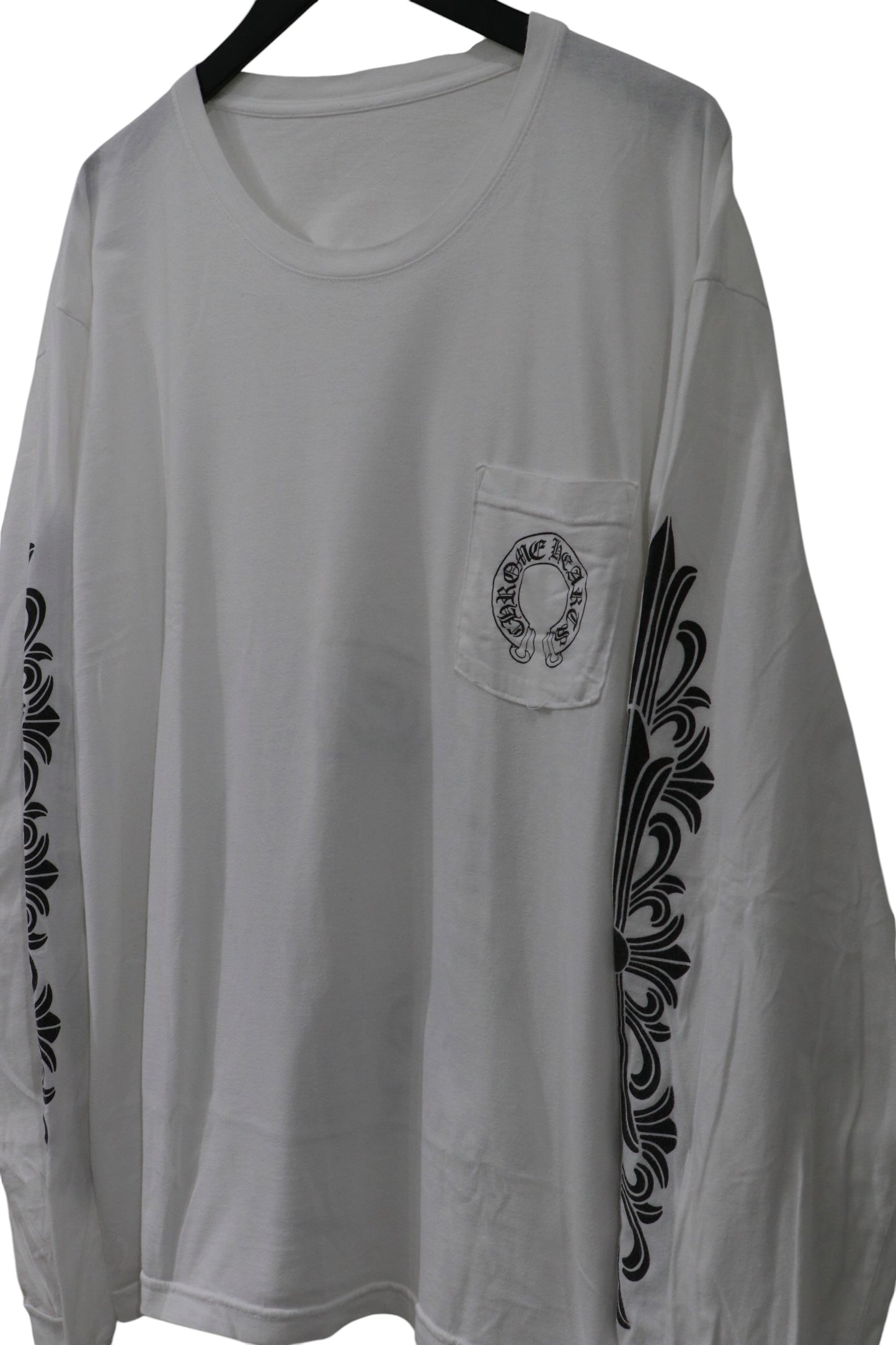 Chrome Hearts Floral Horseshoe Long Sleeve T-Shirt White/Black Size XXL| AVNTGRDNY NYC