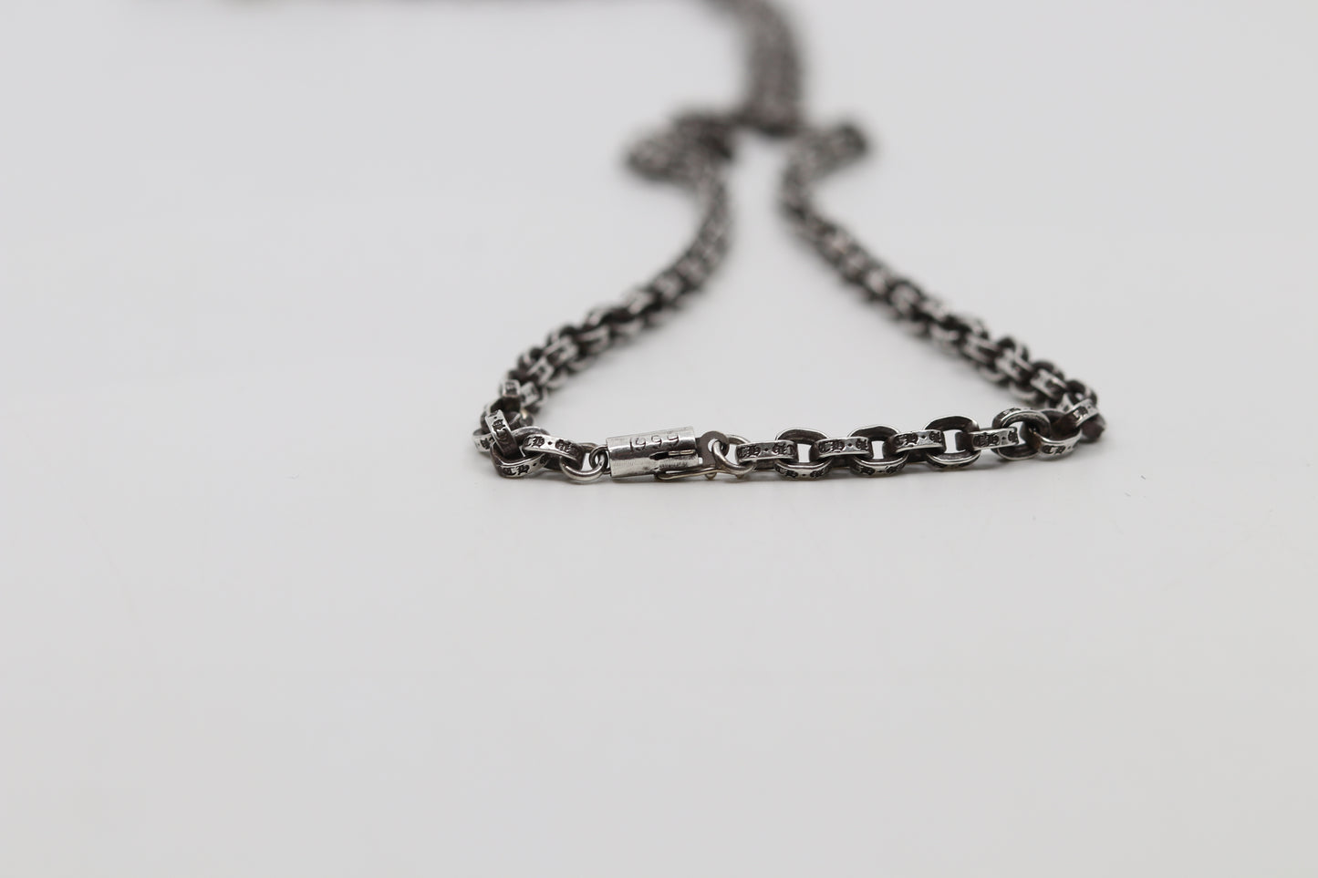 Chrome Hearts Diamond Filigree Pendant with 30” Paper Chain