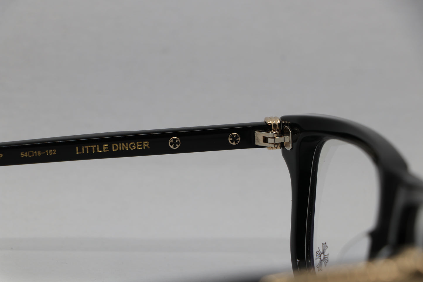 Chrome Hearts Little Dinger Glasses Gloss Black 18K Gold Plated Hardware New | AVNTGRDNY NYC