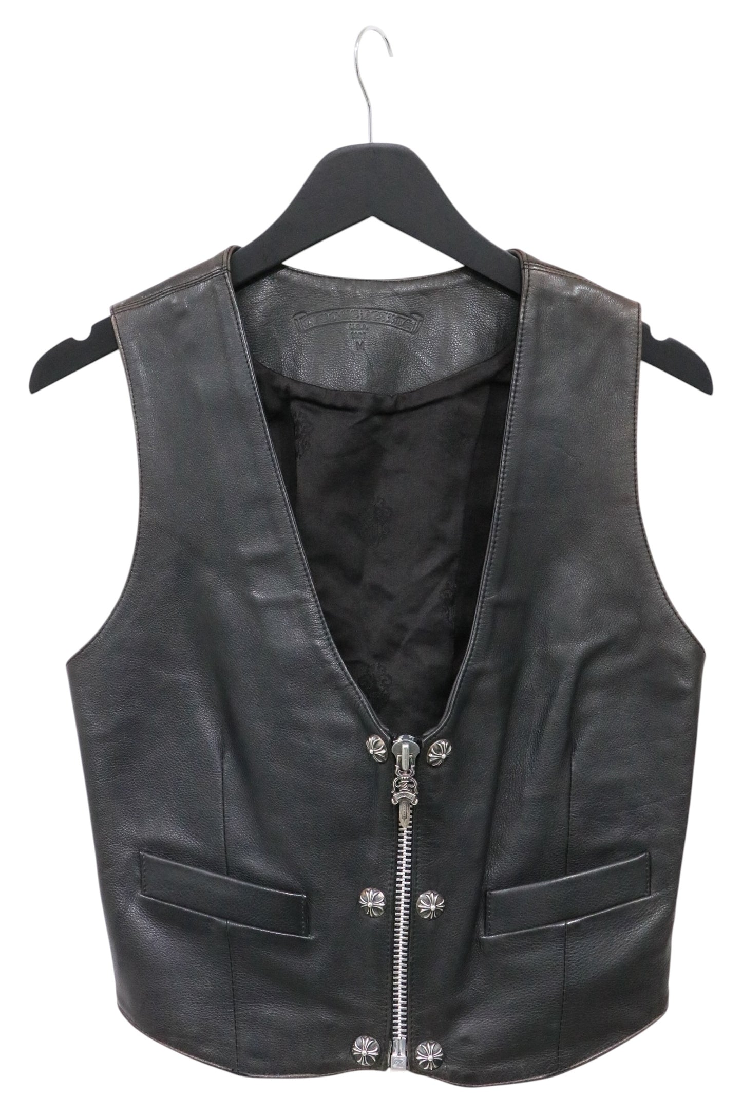 Chrome Hearts Leather Vest Black Size M| AVNTGRDNY NYC