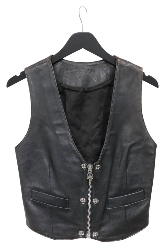 Chrome Hearts Leather Vest Black Size M| AVNTGRDNY NYC